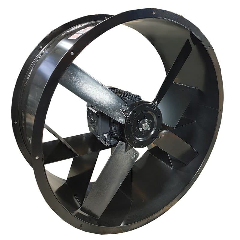 Corrosion resistant Black Epoxy Powder Coated Tube Axial Duct Fans.