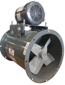 High Temperature Tube Axial Duct Fans. Custom built. Handle temperatures to 400 Deg. F.
